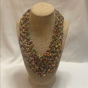 Braided bead necklace